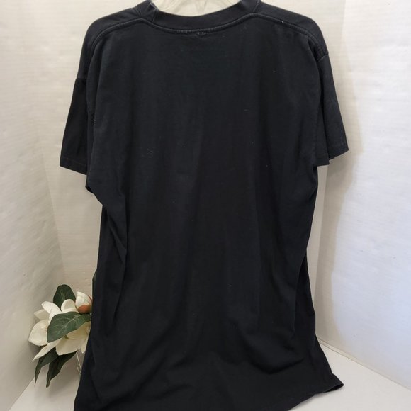 Vintage Disney Black T Tee Shirt Mickey Mouse Unlimited Graphic outline 90s L XL - Picture 3 of 6